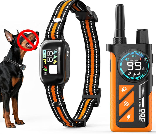 2-in-1 Anti-Bark Dog Training Collar with Remote
