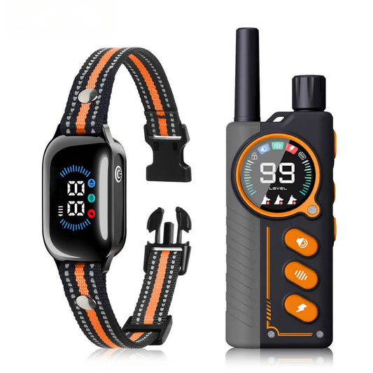 Orange PD512 dog training collar with remote