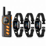 Black PD512 remote with three receiver collars