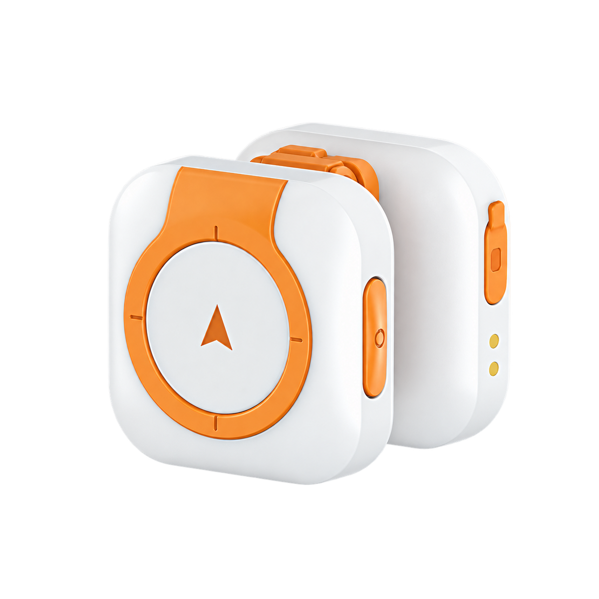 White clip-on 4G GPS pet tracker