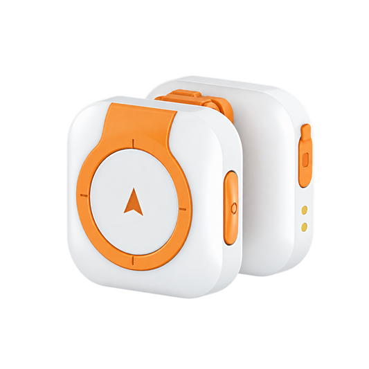 White clip-on 4G GPS pet tracker