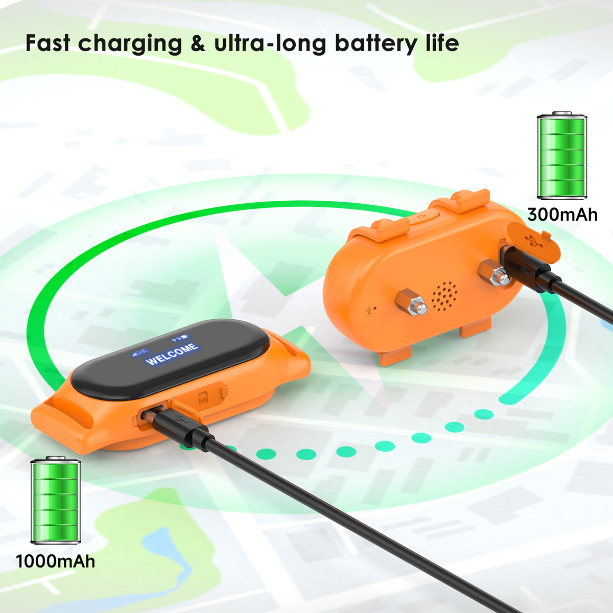 Electronic fence trainer fast charging and battery life